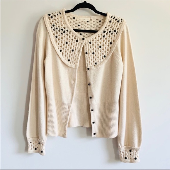 Anthropologie Sweaters - Anthropologie Sleeping On Snow Cream Cardigan